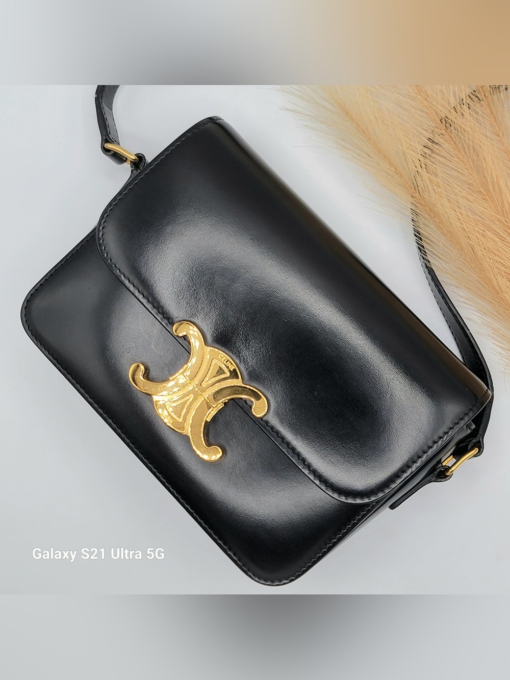 Celine teen triomphe shiny calfskin bag